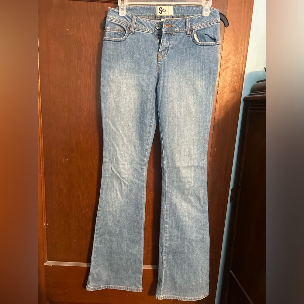 SO light denim flare Jeans, 3(Juniors) average length